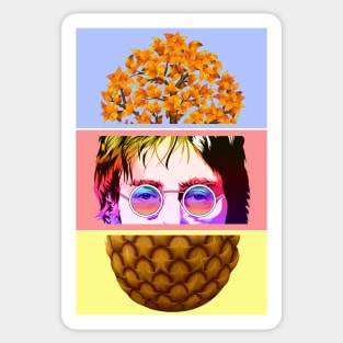 Funny pineapple face Sticker